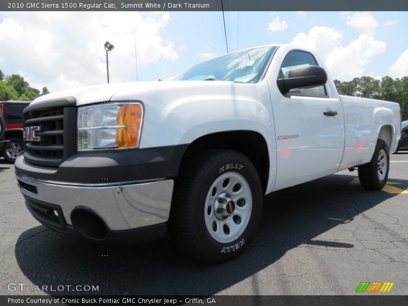 Summit White / Dark Titanium 2010 GMC Sierra 1500 Regular Cab