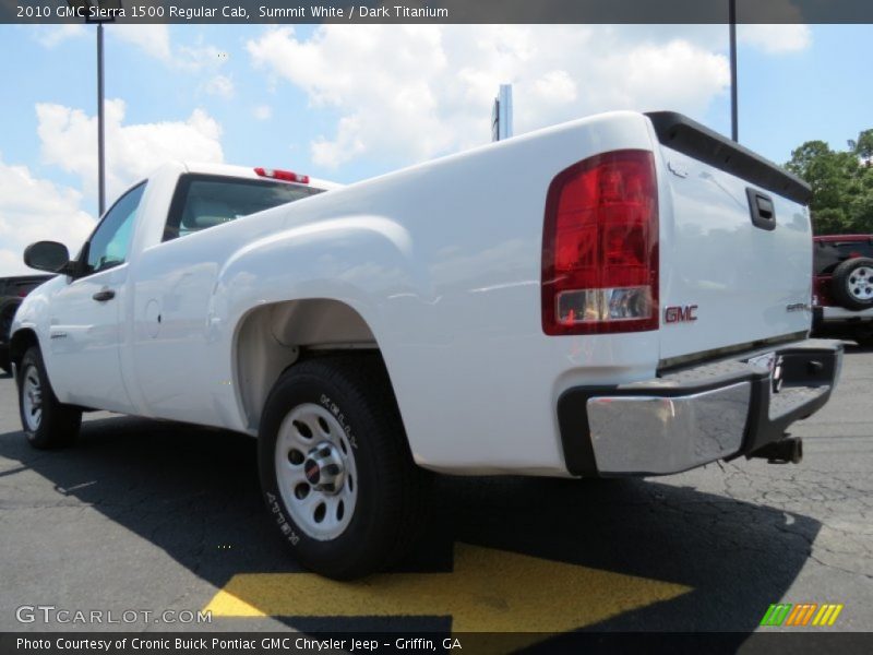 Summit White / Dark Titanium 2010 GMC Sierra 1500 Regular Cab