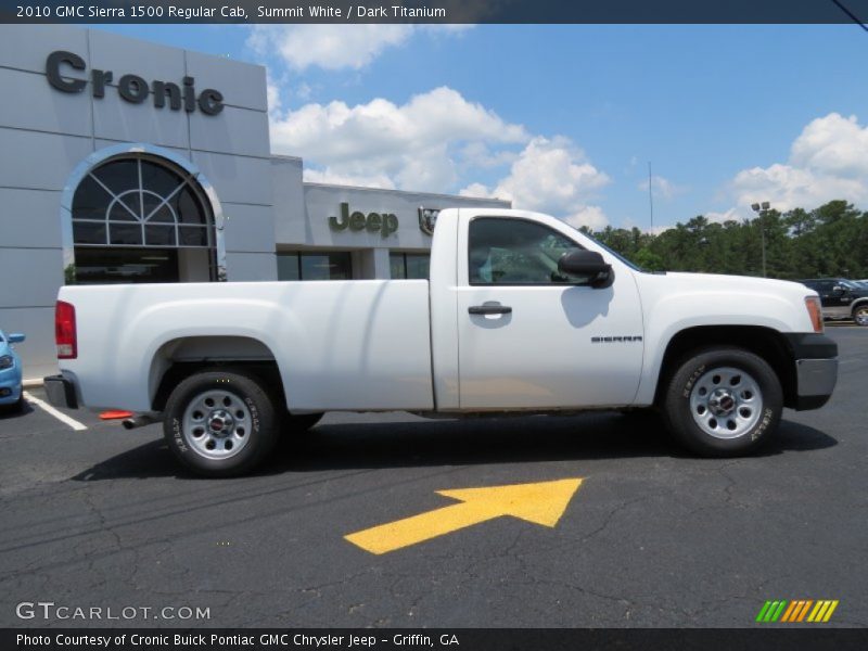 Summit White / Dark Titanium 2010 GMC Sierra 1500 Regular Cab