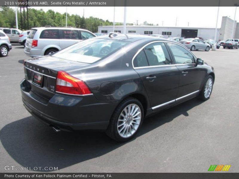 Seville Grey Metallic / Anthracite 2010 Volvo S80 V8 AWD
