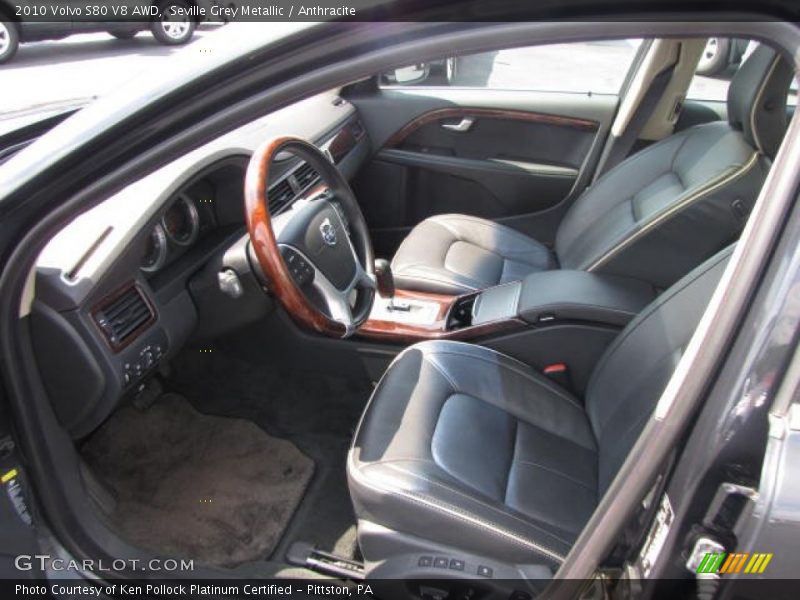  2010 S80 V8 AWD Anthracite Interior
