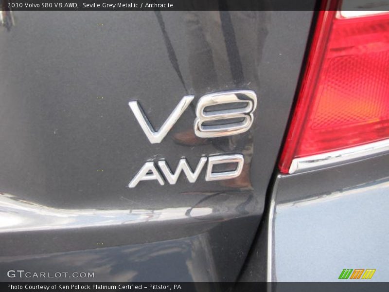 Seville Grey Metallic / Anthracite 2010 Volvo S80 V8 AWD