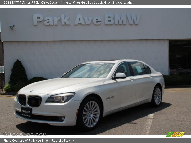Mineral White Metallic / Saddle/Black Nappa Leather 2011 BMW 7 Series 750Li xDrive Sedan