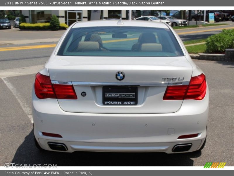 Mineral White Metallic / Saddle/Black Nappa Leather 2011 BMW 7 Series 750Li xDrive Sedan
