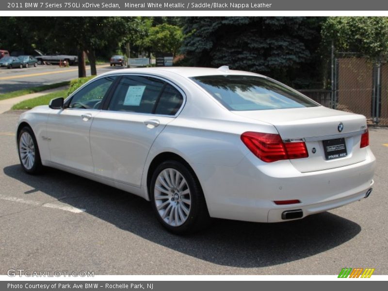 Mineral White Metallic / Saddle/Black Nappa Leather 2011 BMW 7 Series 750Li xDrive Sedan