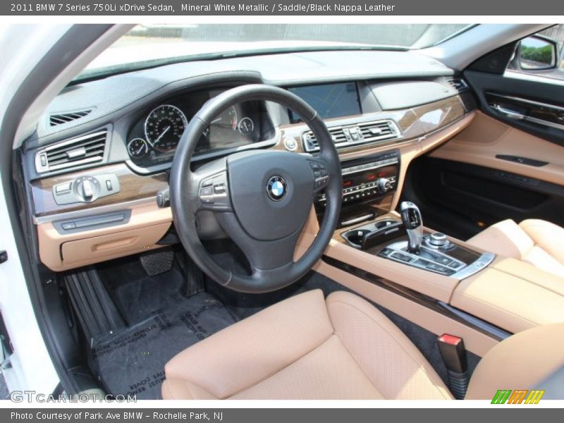 Mineral White Metallic / Saddle/Black Nappa Leather 2011 BMW 7 Series 750Li xDrive Sedan