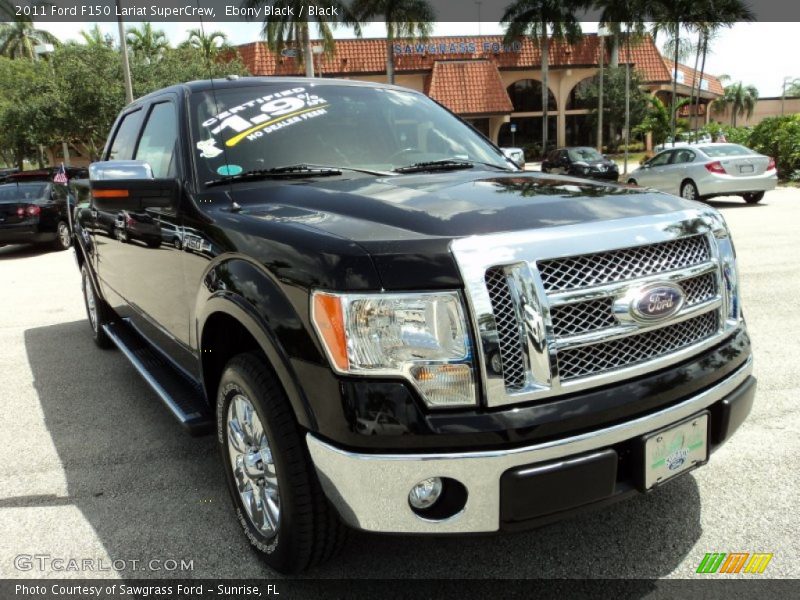 Ebony Black / Black 2011 Ford F150 Lariat SuperCrew