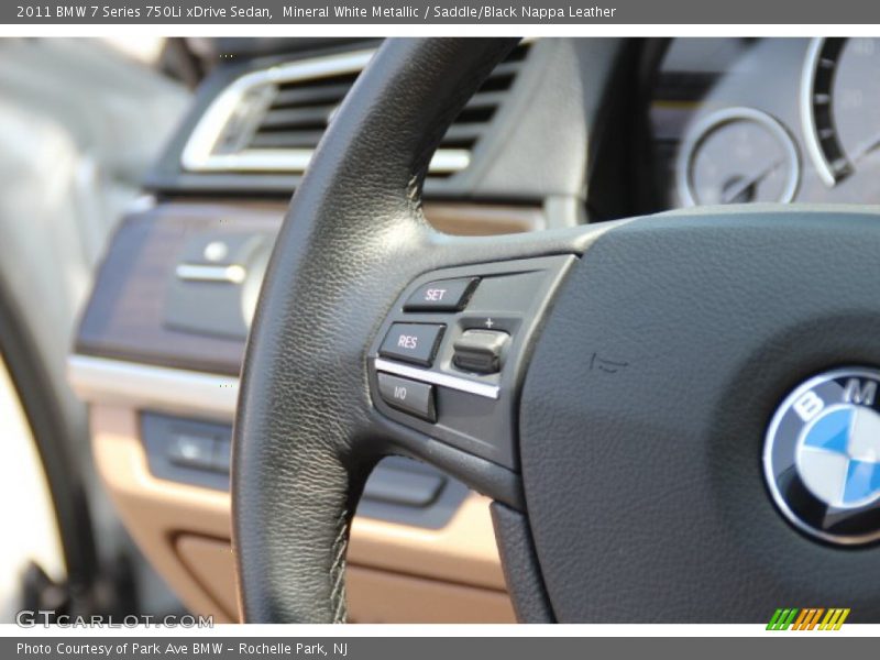 Mineral White Metallic / Saddle/Black Nappa Leather 2011 BMW 7 Series 750Li xDrive Sedan