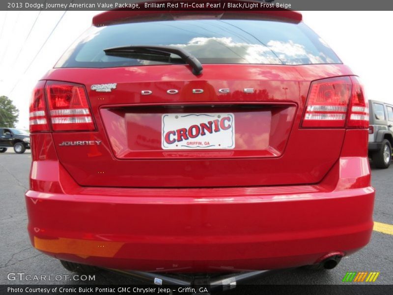Brilliant Red Tri-Coat Pearl / Black/Light Frost Beige 2013 Dodge Journey American Value Package
