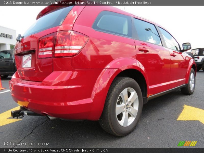 Brilliant Red Tri-Coat Pearl / Black/Light Frost Beige 2013 Dodge Journey American Value Package