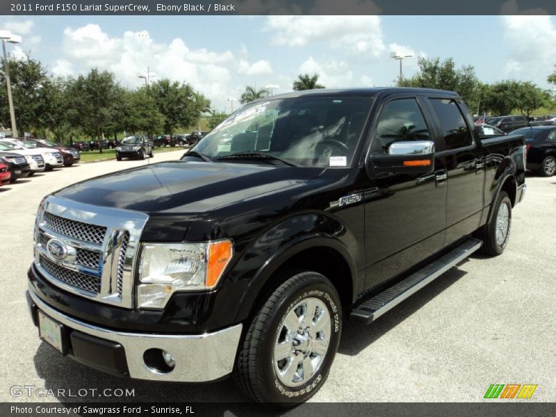 Ebony Black / Black 2011 Ford F150 Lariat SuperCrew