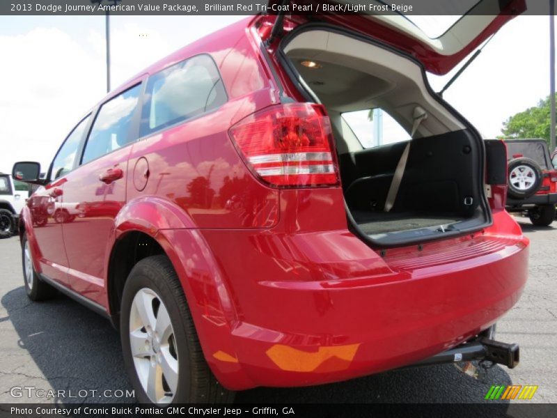 Brilliant Red Tri-Coat Pearl / Black/Light Frost Beige 2013 Dodge Journey American Value Package