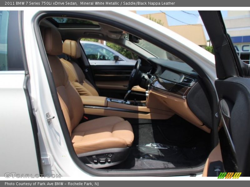 Mineral White Metallic / Saddle/Black Nappa Leather 2011 BMW 7 Series 750Li xDrive Sedan