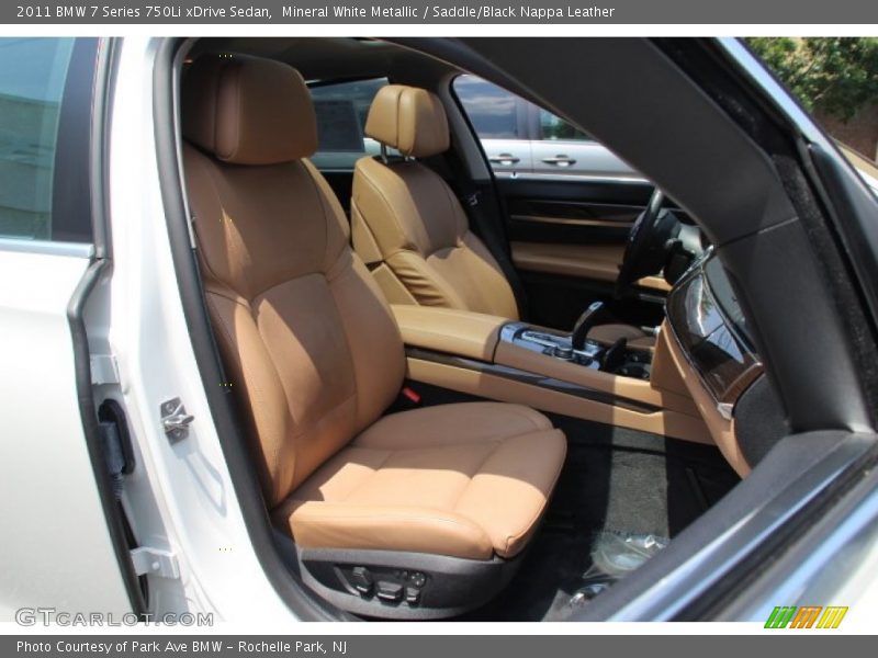 Mineral White Metallic / Saddle/Black Nappa Leather 2011 BMW 7 Series 750Li xDrive Sedan