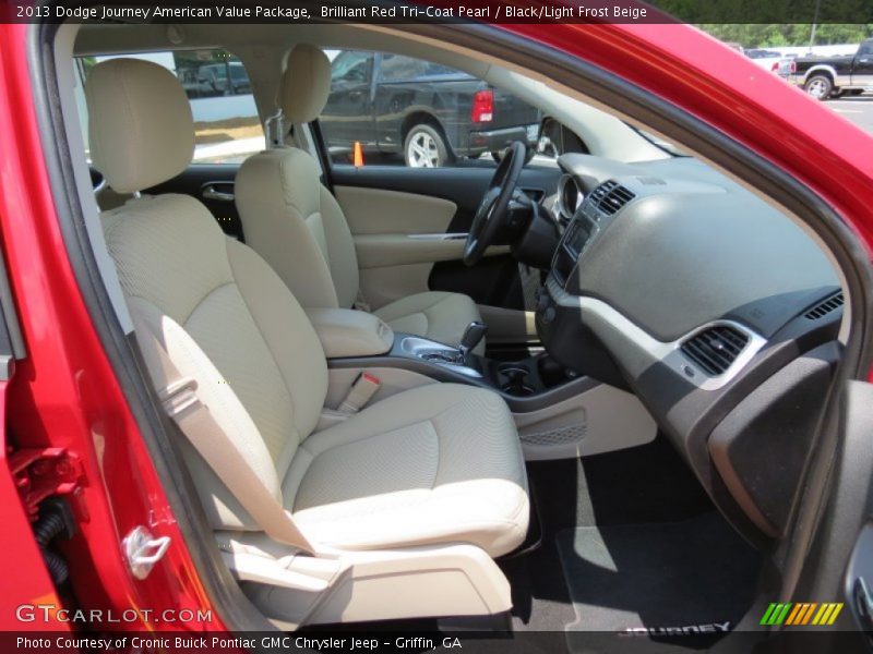 Brilliant Red Tri-Coat Pearl / Black/Light Frost Beige 2013 Dodge Journey American Value Package