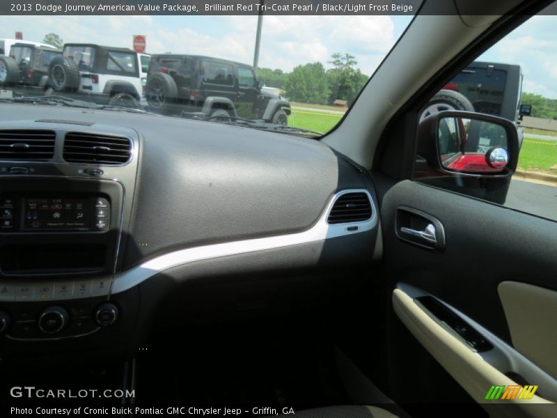 Brilliant Red Tri-Coat Pearl / Black/Light Frost Beige 2013 Dodge Journey American Value Package