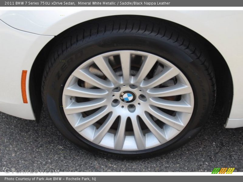 Mineral White Metallic / Saddle/Black Nappa Leather 2011 BMW 7 Series 750Li xDrive Sedan