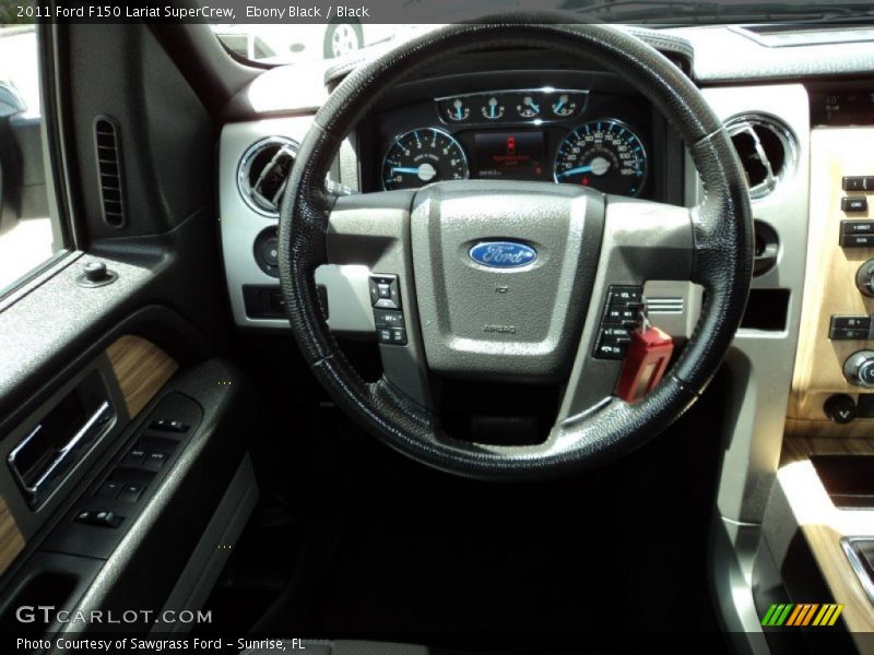 Ebony Black / Black 2011 Ford F150 Lariat SuperCrew
