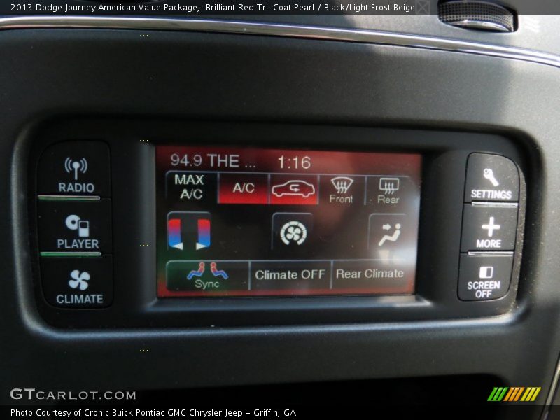 Brilliant Red Tri-Coat Pearl / Black/Light Frost Beige 2013 Dodge Journey American Value Package