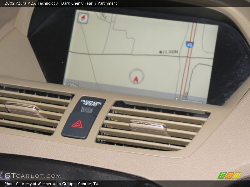 Dark Cherry Pearl / Parchment 2009 Acura MDX Technology