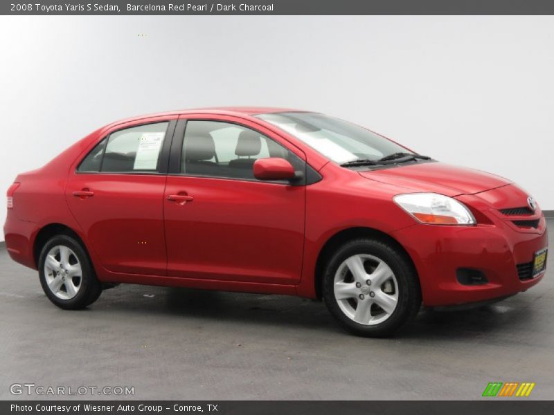 Barcelona Red Pearl / Dark Charcoal 2008 Toyota Yaris S Sedan