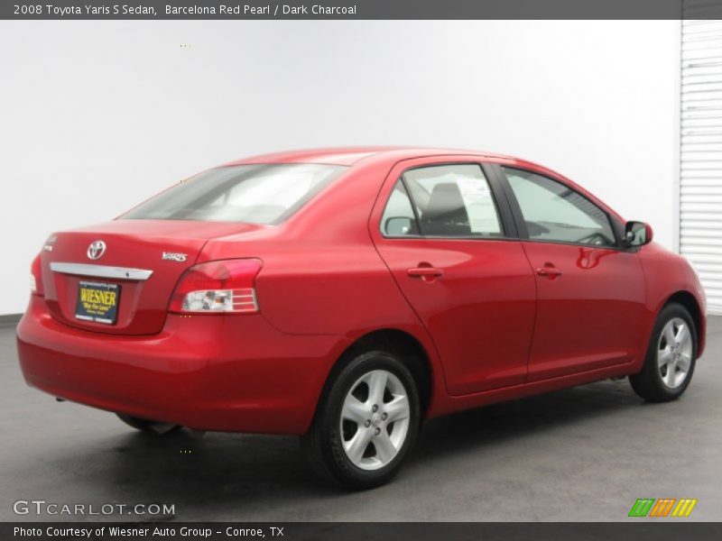 Barcelona Red Pearl / Dark Charcoal 2008 Toyota Yaris S Sedan