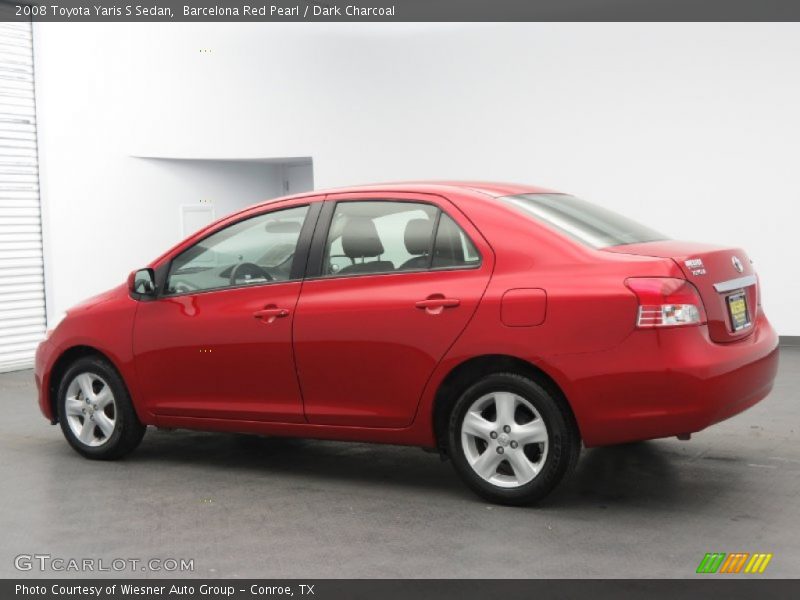 Barcelona Red Pearl / Dark Charcoal 2008 Toyota Yaris S Sedan