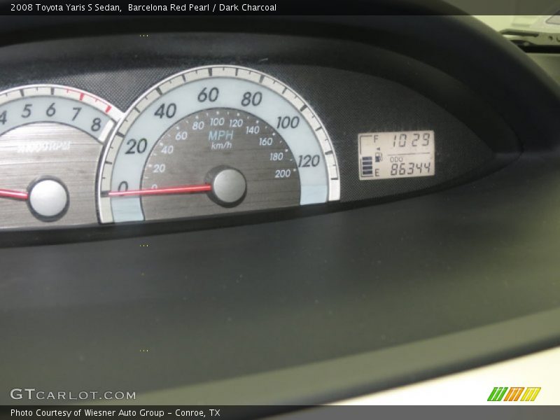 Barcelona Red Pearl / Dark Charcoal 2008 Toyota Yaris S Sedan