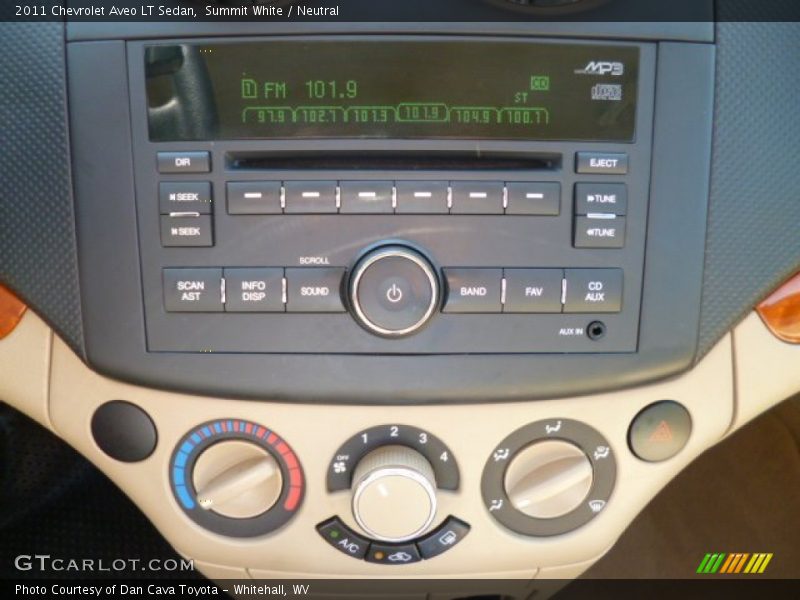 Summit White / Neutral 2011 Chevrolet Aveo LT Sedan