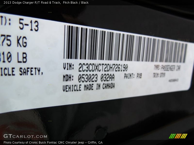 Pitch Black / Black 2013 Dodge Charger R/T Road & Track
