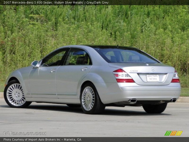 Iridium Silver Metallic / Grey/Dark Grey 2007 Mercedes-Benz S 600 Sedan