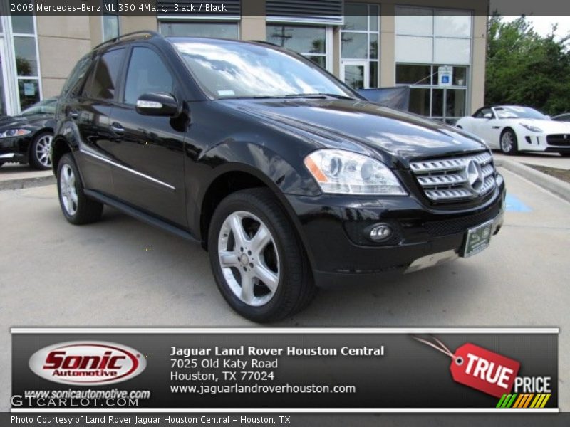 Black / Black 2008 Mercedes-Benz ML 350 4Matic
