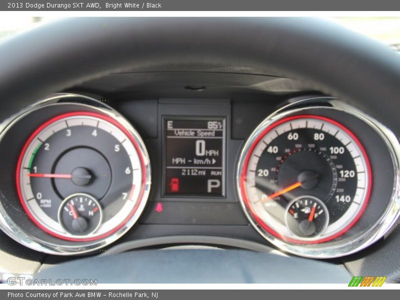 Bright White / Black 2013 Dodge Durango SXT AWD