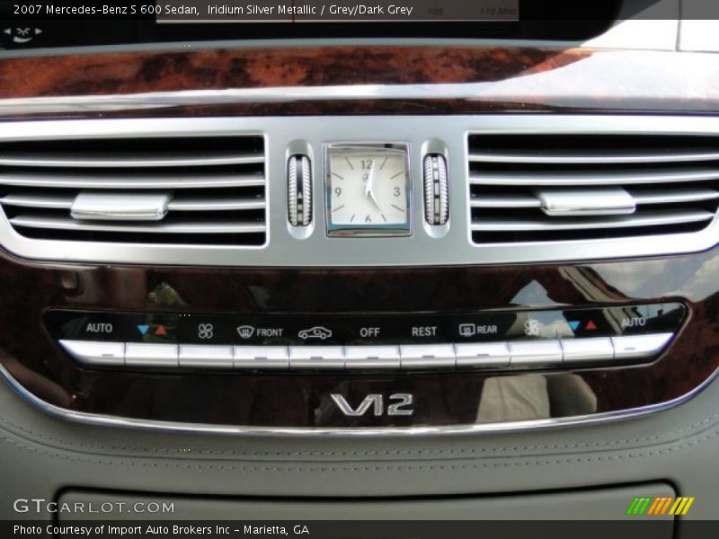 Iridium Silver Metallic / Grey/Dark Grey 2007 Mercedes-Benz S 600 Sedan