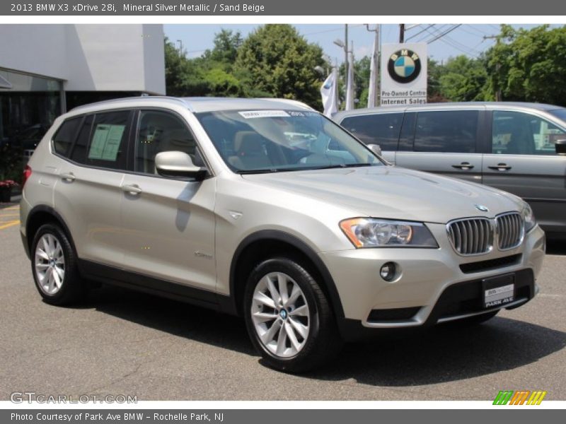 Mineral Silver Metallic / Sand Beige 2013 BMW X3 xDrive 28i
