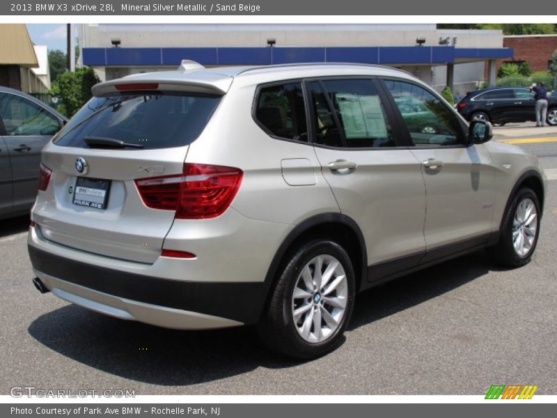 Mineral Silver Metallic / Sand Beige 2013 BMW X3 xDrive 28i