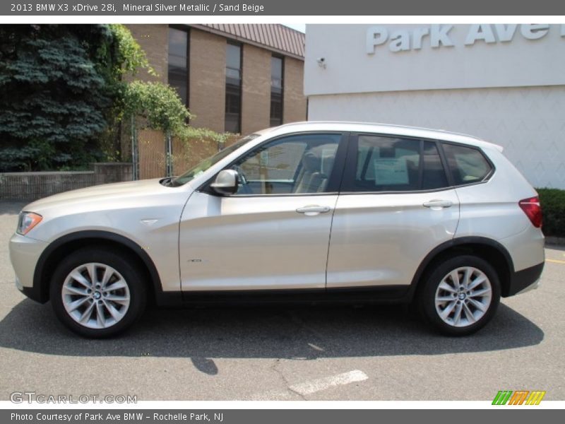 Mineral Silver Metallic / Sand Beige 2013 BMW X3 xDrive 28i