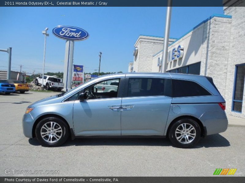 Celestial Blue Metallic / Gray 2011 Honda Odyssey EX-L