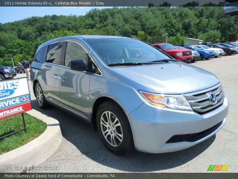 Celestial Blue Metallic / Gray 2011 Honda Odyssey EX-L
