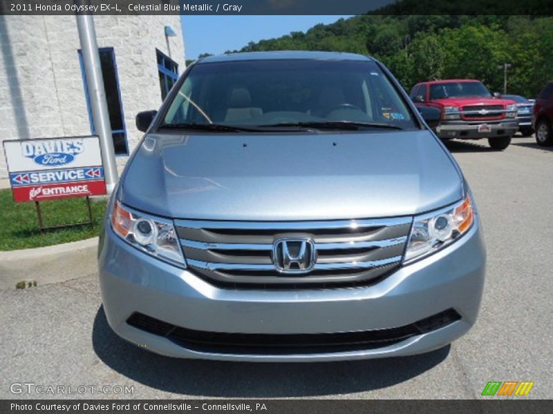 Celestial Blue Metallic / Gray 2011 Honda Odyssey EX-L
