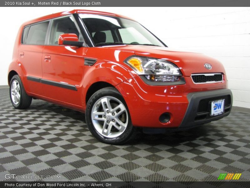 Molten Red / Black Soul Logo Cloth 2010 Kia Soul +