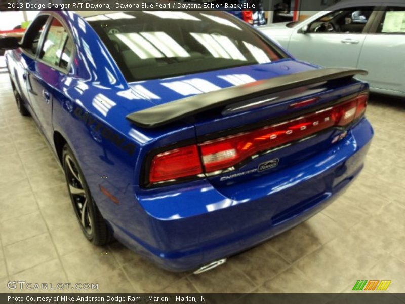 Daytona Blue Pearl / Daytona Edition Black/Blue 2013 Dodge Charger R/T Daytona