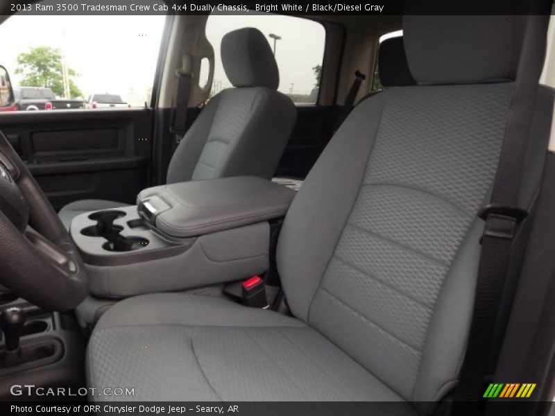 Bright White / Black/Diesel Gray 2013 Ram 3500 Tradesman Crew Cab 4x4 Dually Chassis