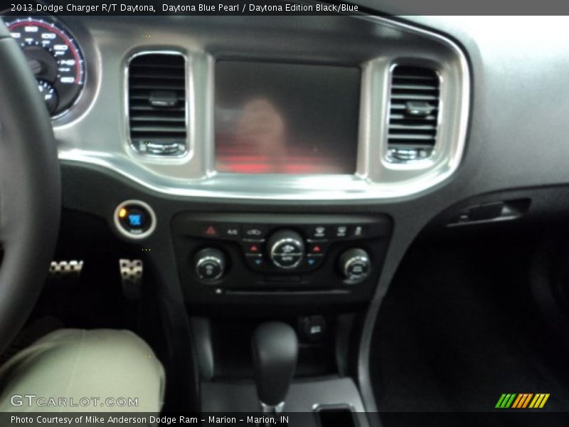 Daytona Blue Pearl / Daytona Edition Black/Blue 2013 Dodge Charger R/T Daytona