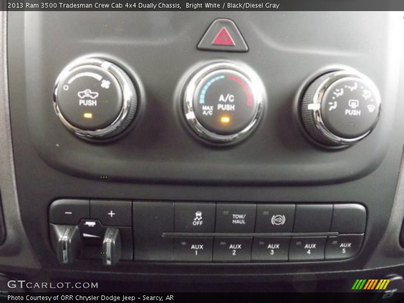 Bright White / Black/Diesel Gray 2013 Ram 3500 Tradesman Crew Cab 4x4 Dually Chassis
