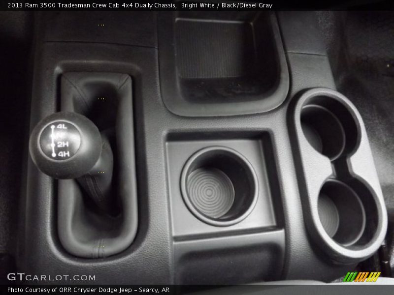 Bright White / Black/Diesel Gray 2013 Ram 3500 Tradesman Crew Cab 4x4 Dually Chassis