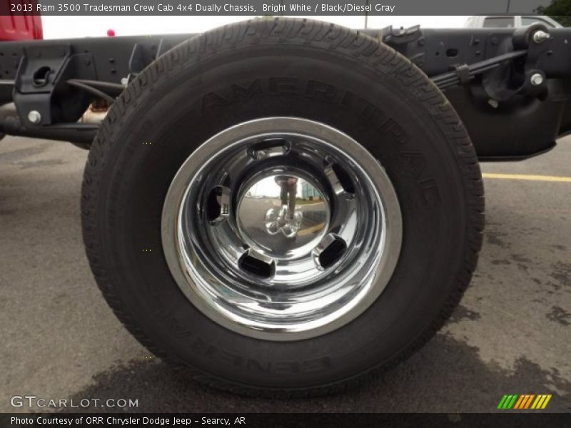 Bright White / Black/Diesel Gray 2013 Ram 3500 Tradesman Crew Cab 4x4 Dually Chassis