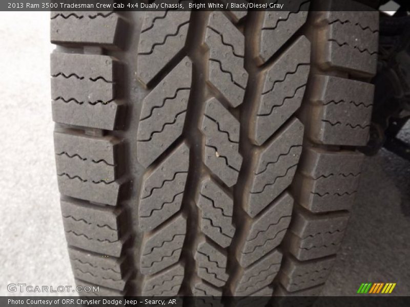 Bright White / Black/Diesel Gray 2013 Ram 3500 Tradesman Crew Cab 4x4 Dually Chassis