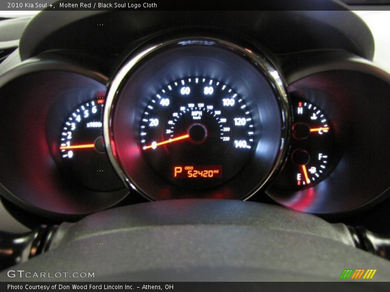 Molten Red / Black Soul Logo Cloth 2010 Kia Soul +
