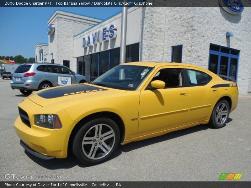 Top Banana Yellow / Dark Slate Gray/Light Graystone 2006 Dodge Charger R/T